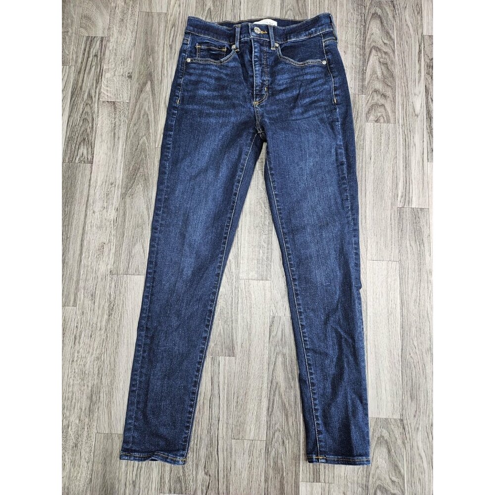 (3/$35) LOFT Jeans Womens 2 / 26 Blue Skinny Stretch Denim High Rise Skinny - Picture 1 of 11